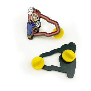Pin para Sombrero de Metal Lacado Mario, Aleación, 16 mm, Redondo, Uso General - Product Image 5