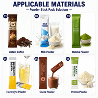 Machine de remplissage et d'emballage automatique multi-voies pour sachets de 25g de poudre de cacao instantanée et de chocolat en poudre, avec remplisseur à vis sans fin, prix usine