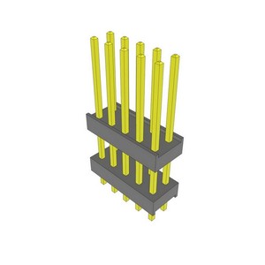 Conector DW Profesional para Lista de Materiales (BOM) DW-05-11-<span class=keywords><strong>L</strong></span>-D-400, Espaciador de Cabezal de 10 Pines, Conector Flexible Apilable DW de 2.54mm, Chapado en Oro, DW0511LD400, Montaje a Través de Orificio - Product Image 1
