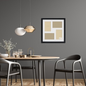 MDF cắt dán hình ảnh khung 4x6 khung ảnh gia đình với 4 lỗ đen khung ảnh bằng gỗ cho tường treo Gallery phòng khách - Product Image 4