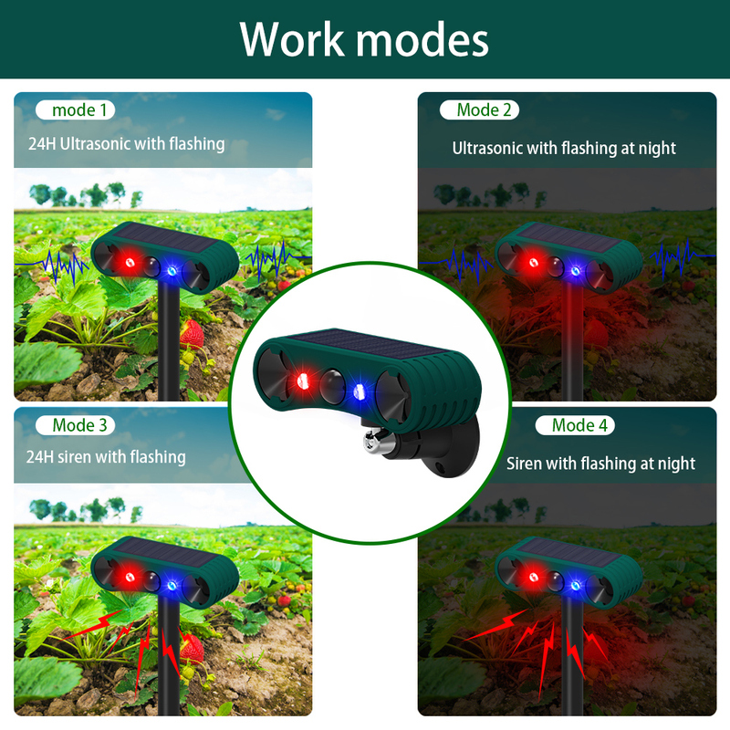 Upgraded Ultrasonic Solar Infrared Induction Alarm