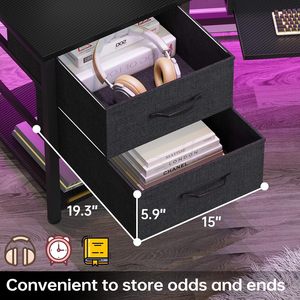 Bureau de jeu SENYU avec support pour écran et crochet pour casque pour configuration PC Esports - Product Image 5