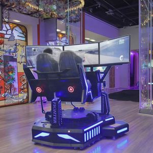 อุปกรณ์ความบันเทิงแข่งรถ VR สามจอ ระบบจำลองสามแกน ประสบการณ์เสมือนจริง สำหรับพิพิธภัณฑ์  คอนโซลเกมไดนามิกสำหรับขาย - Product Image 4