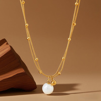 Collier Pendentif en Acier Inoxydable pour Femme, Style Sportif Bambou, Inaltérable, Polyvalent, Accessoire de Niche Haut de Gamme, Exquis, pour Clavicule, Usage Quotidien