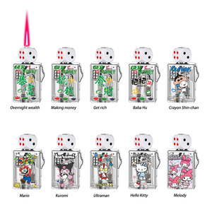 Encendedor DEBANG a Prueba de Viento con Llama Roja 360 °   Encendedor de Dados Giratorio de Aleación, Encendedor Personalizado para Cigarrillos y Velas, Recargable con <span class=keywords><strong>Gas</strong></span>, Encendedor LED - Product Image 6