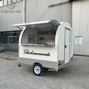 Remolque móvil para venta de comida, carrito de comida estándar estadounidense sobre ruedas, camiones de fibra de vidrio para concesiones de comida con parrilla y freidora - Product Image 4