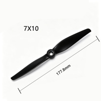 Hélice en nylon composite à 2 pales E-7X10 7x10 à pas élevé pour avion électrique RC à voilure fixe, drone FPV, pièces FPV