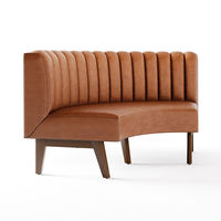 Banquette de restaurant moderne sur mesure de luxe léger, ensemble de canapés et sièges de banquette pour mobilier de restaurant