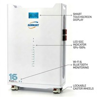 Batterie au lithium haute capacité 51.2V314AH 16KW Lifepo4 pour système solaire hybride 16KWH48V Batterie solaire