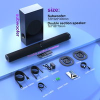 Barre de son 5-en-1 transfrontalière pour téléviseur, système de son surround stéréo pour salon et home cinéma