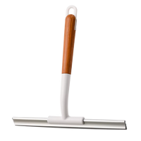 Accessoires de nettoyage ménager : Raclette à long manche avec essuie-glace en plastique PP pour vitres