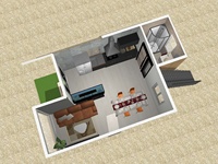 Maison mobile de style bois de 450 pieds carrés avec terrasse, appartement de luxe, décoration de luxe, hôtel