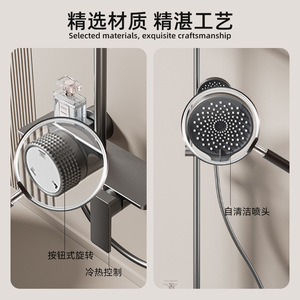 Shower Head Set Aluminum Alloy Round Rain Shower Massage Adjustable Settings Pressure Boosting Bathroom Toilet Home Hotel Use - Product Image 3