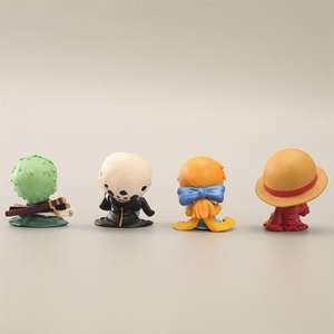 ชุดตัวการ์ตูน4ชิ้นพร้อมส่งของขวัญฟิกเกอร์ตัวการ์ตูน PVC ลูฟี่ขนาดเล็ก - Product Image 5