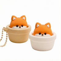 Jouet anti-stress FOX imprimé en 3D en pot, clé de décompression créative avec gadget de décompression pratique