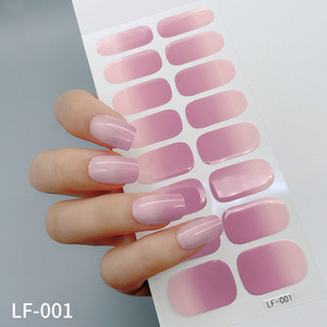 Producto de belleza, pegatina de uñas de Gel semicurado, nuevo gradiente francés 3D, pegatinas de uñas personalizadas completas, pegatinas frescas al por mayor - Product Image 6