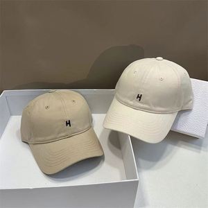 Korean Star Soft Top <b>Baseball</b> <b>Cap</b> for Women's Fashion and Men's Sunscreen H Letter Embroidery Small Face Hat - Product Image 3