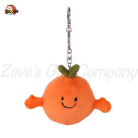 ZAVES Mini Simulation Fruit Porte-clés Mignon Jouets En Peluche pour La Décoration De Sac D'anniversaire Comprend Canne À Sucre Mangue Orange Banane