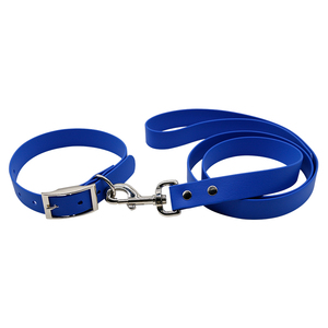 Collar para Perro Ecológico Personalizado al por Mayor, Conjunto de Correa de PVC Impermeable, Duradero, Recubierto de Nailon, con Decoración de Remaches y Patrón Sólido - Product Image 3