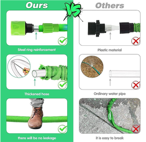 High-Expandable Soft ABS & Polyester Green with Stainless Steel Plug Watering <b>Cleaning</b> Reel Included - Product Image 5