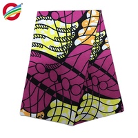 6 yard tradisional Pagne Afrika gaya Batik dua sisi 100 poliester lilin Afrika kain dicetak