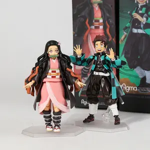 2022 Baru Demon Slayer Kamado Nezuko Figma 508-DX Tanjiro 498-DX PVC Action Figure Collectible Model Mainan