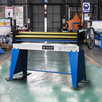 Machine de formage à rouleaux manuelle à 3 rouleaux pour tôles, machine à conduits d'air ronds pour systèmes CVC