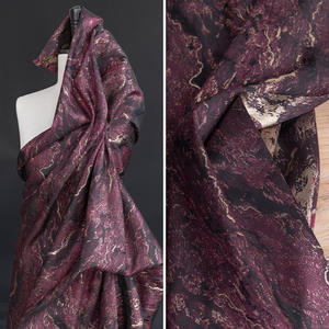 高品质双面提花面料裂纹图案编织纹理面料女式金属连衣裙面料 - Product Image 6