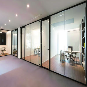 ผนัง<span class=keywords><strong>กั้น</strong></span>สำนักงานกระจกใส ห้องกระจกแยกส่วน <span class=keywords><strong>ฉาก</strong></span><span class=keywords><strong>กั้น</strong></span>และประตูกระจกไร้กรอบ โซลูชั่นครบวงจร กันเสียง - Product Image 2