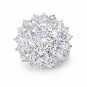 Anello da donna con fiore retrò esagerato, regalo per feste e uso quotidiano - Product Image 4