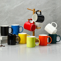 Tasses en céramique personnalisées de 11 oz avec logo pour impression par transfert thermique blanc, idéales comme cadeaux souvenirs personnalisés