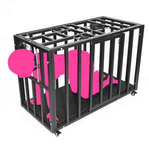 BANSEY Heavy Duty Carbon Steel SM Cage Lockable <b>Restraint</b> <b>Bed</b> Cama de sujecion Mobilier BDSM Confinement Play Cage - Product Image 1