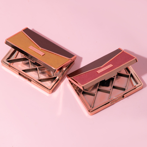 Nouvelle palette de fard à paupières 11 couleurs garnie de cuir fait à la main Palette vide Flip-top onze compartiments emballage de fard à paupières - Product Image 1