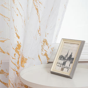 DaiRui foglio di marmo di lusso stampato <span class=keywords><strong>oro</strong></span> bianco semitrasparente <span class=keywords><strong>tende</strong></span> <span class=keywords><strong>tende</strong></span> trasparenti per soggiorno - Product Image 4