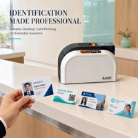 HiTi CS-220e 证卡打印机 透明证卡打印机 双面 PVC 身份证打印机 智能卡 RFID 磁条编码