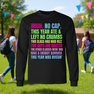 T-shirt unisex a maniche lunghe con girocollo e stampa digitale, magliette per il ritorno a scuola e per la laurea - Product Image 4