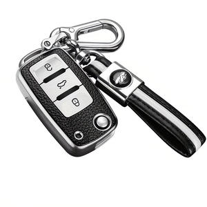 Housse de <span class=keywords><strong>clé</strong></span> de luxe VW en TPU souple de qualité supérieure, <span class=keywords><strong>protection</strong></span> intégrale à 361 degrés, résistante aux rayures, avec porte-clés pour Jetta Beetle Golf MK6 - Product Image 1