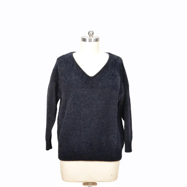 Women's Sweaters Long Sleeve Pullover Casual Black Modest Ladies Sweater For Winter