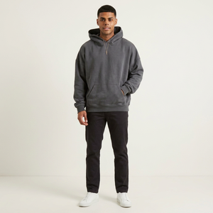 custom heavyweight men oversized hoodie manufacture heavy cotton 100% 500gsm french terry hoodie no <b>string</b> Puff Printing Hoodies - Product Image 1