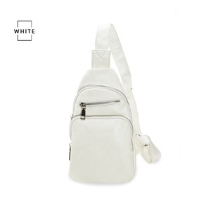 Custom Vegan PU Leather Chest <b>Bag</b> for Men Zipper Closure Leisure & Outdoor Sports <b>Small</b> Crossbody Travel Belt Pack - Product Image 6