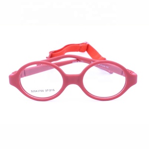 <span class=keywords><strong>Occhiali</strong></span> <span class=keywords><strong>da</strong></span> <span class=keywords><strong>Vista</strong></span> TR90 di Alta Qualità Ecologici Montatura Rotonda Flessibile Senza Cerniere con Cinturino Regolabile per Neonati - Product Image 2