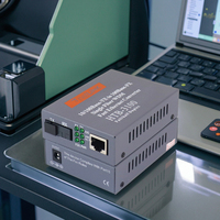 Convertisseur de média Ethernet rapide NetLINK HTB 3100AB 10/100M monomode monofibre FTTH SC avec transceiver à fibre optique