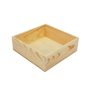 Custom all kinds of pine box - open cover wood box - white embryonic wood box