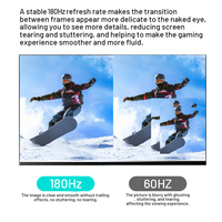 Moniteur de jeu 27 pouces 2K QHD 180Hz 1ms 16,7 millions de couleurs 100% sRGB Écran IPS Faible lumière bleue pour bureaux professionnels avec réduction de la lumière bleue intégrée
