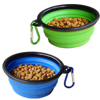 Gamelle pliable pour chien en silicone, tapis anti-glouton, accessoires pour chien, 350 ml, gamelle pliable en silicone TPE pour animaux de compagnie