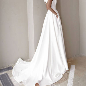 <span class=keywords><strong>Robe</strong></span> de soirée longue élégante <span class=keywords><strong>pour</strong></span> femmes, dos nu, manches longues, col en V, fendue, couleur unie, <span class=keywords><strong>pour</strong></span> anniversaire - Product Image 5