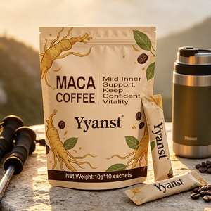 Café de Ginseng y Maca de Marca Privada OEM, Suave, Apoyo Interior, Vitalidad y Confianza, 10g*10 Sobres, Bebida Herbal Instantánea para el Bienestar - Product Image 3