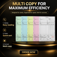 Papel Autocopiativo A4 de 3 Partes, 52 g/m², Papel NCR con Impresión de 1-7 Colores, 100% Pulpa de Madera Virgen para Recibos de Facturas, Venta al por Mayor