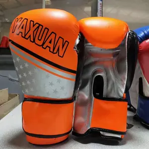 Недорогие красочные тренировочные Боксерские перчатки для MMA с индивидуальным логотипом