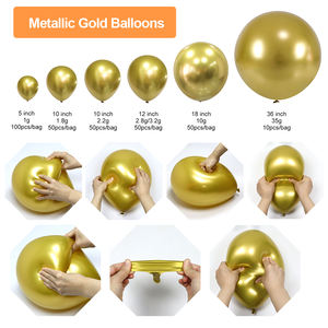 Ballons en latex chromés épais en gros, or, argent, <span class=keywords><strong>champagne</strong></span>, 12 pouces, pour la décoration de fête d'anniversaire - Product Image 2